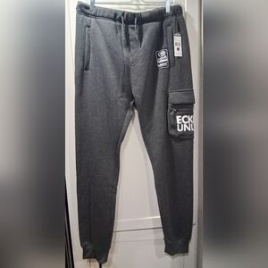 ecko unltd. Men's LG Joggers "CARGO" Charcoal Gray BRAND-NEW w/tags EO40933